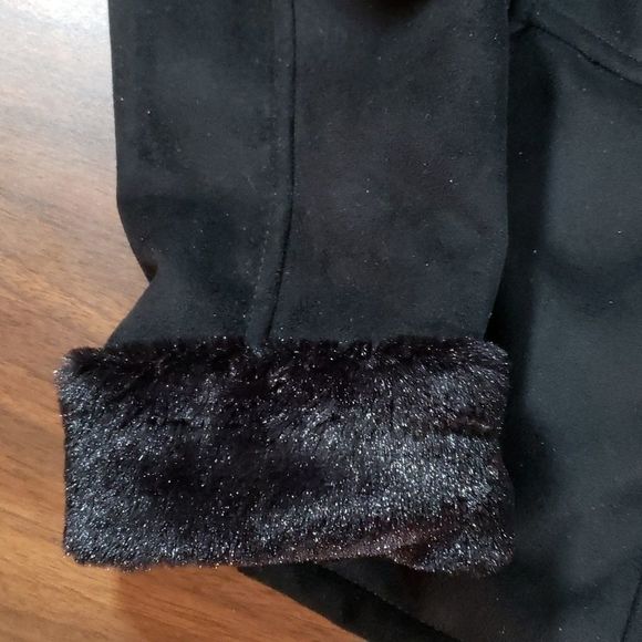 Harley-Davidson‎ Faux Fur & Suede Black Jacket Tribal Design Small - Picture 4 of 14